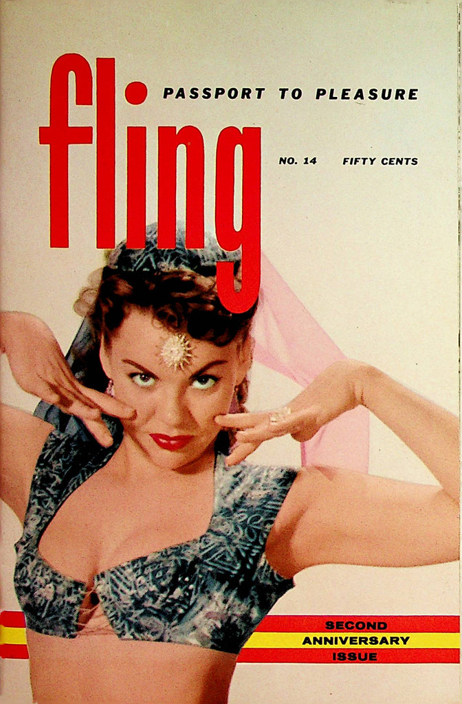 Fling Passport To Pleasure Digest  Virginia Gordon  #14 1959  2nd Anniversary Issue       062822lm-p