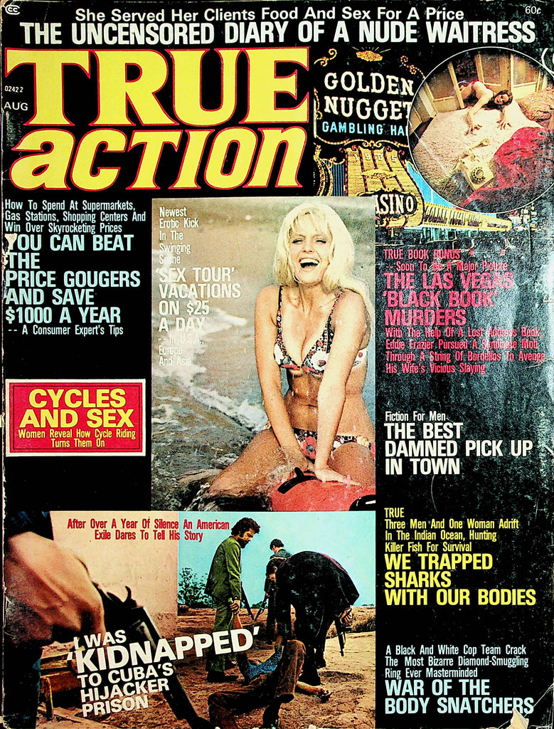 True Action Vintage Magazine  Uncensored Diary Of A Nude Waitress August 1974   112121lm-mp