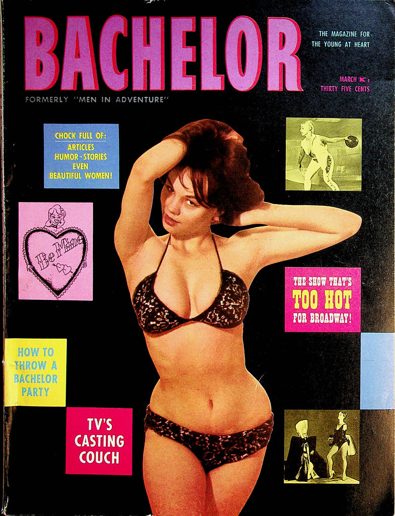 Bachelor Vintage Magazine  Covergirl Penny Reno   March 1961   080622lm-p