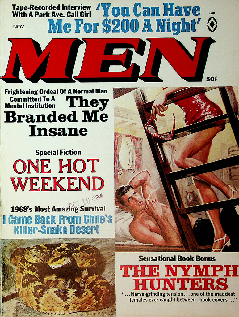 Men Vintage Magazine  The Nymph Hunters  November 1968     112021lm-dm2