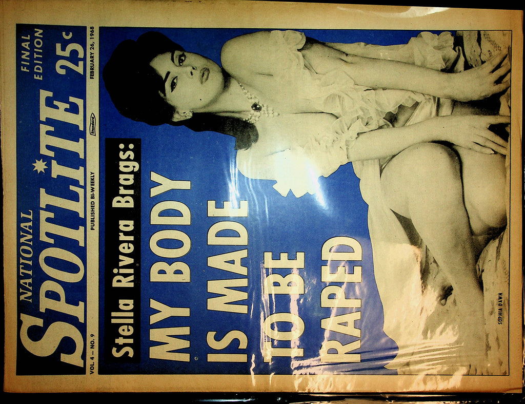National Spotlite Newspaper  Cover Girl Sophia Dawn  February 26,1968  100720lm-amsh