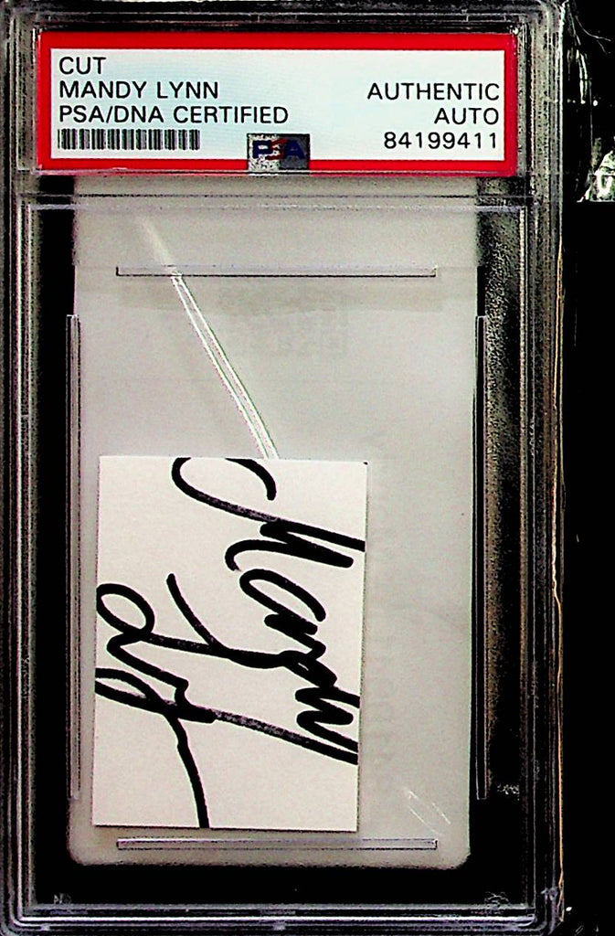 Playboy Playmate Mandy Lynn- Autographed Cut - PSA Authentic 011323lm-p