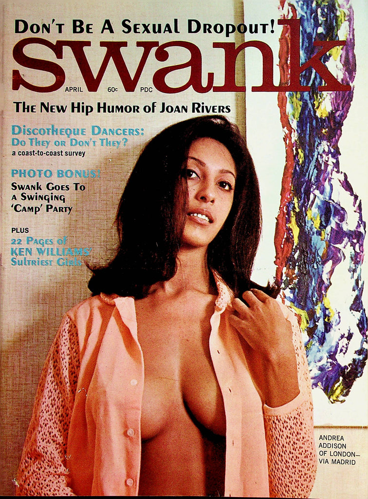 Swank Busty Vintage Magazine  Andrea Addison / Joan Rivers  April 1966     031423lm-p