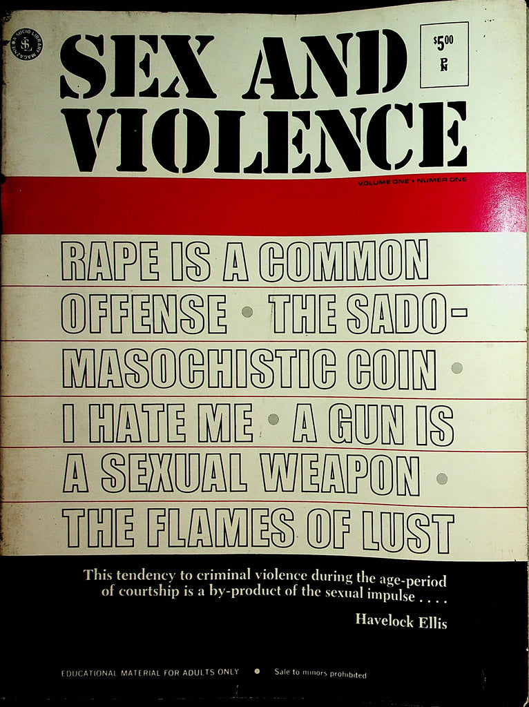 Sex And Violence Magazine  vol.1 #1  June 1972   052020lm-sh