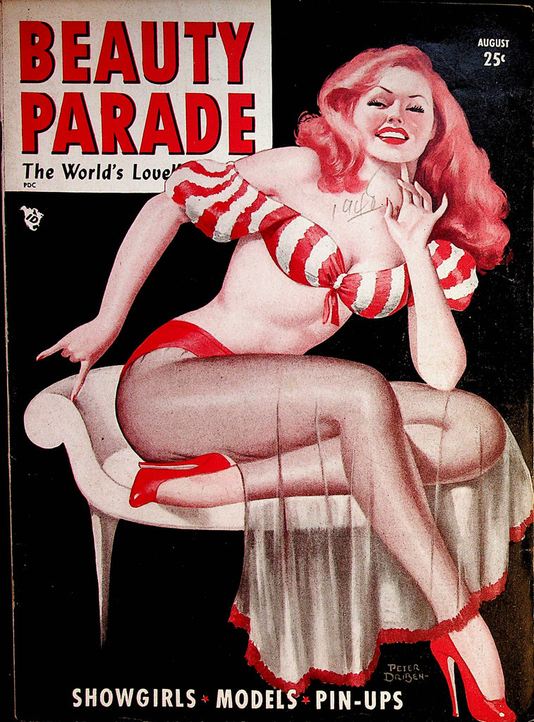 Beauty Parade Vintage Magazine   Sheer Delights / Showgirls, Models, Pin-Ups  August 1947    071422lm-p