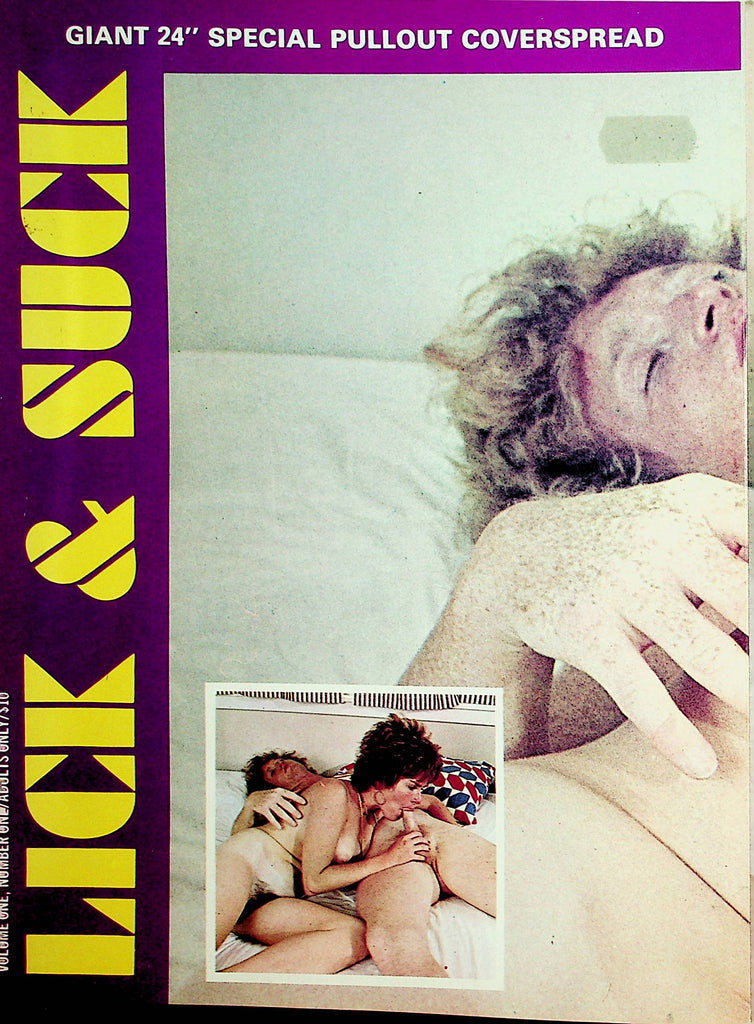 Lick & Suck Magazine  The Aggressive Male  w/Giant Coverspread #1 1980's  031122lm-p