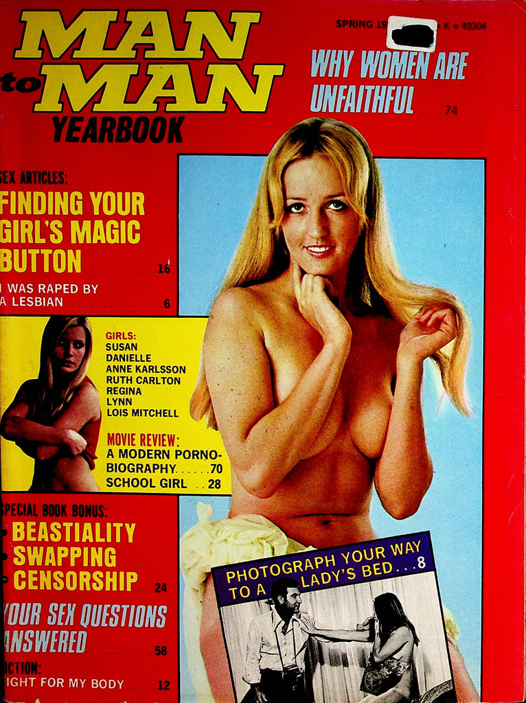 Man To Man Yearbook Busty Magazine  Centerfold Girl Ruth Carlton  Spring 1973      070122lm-p2