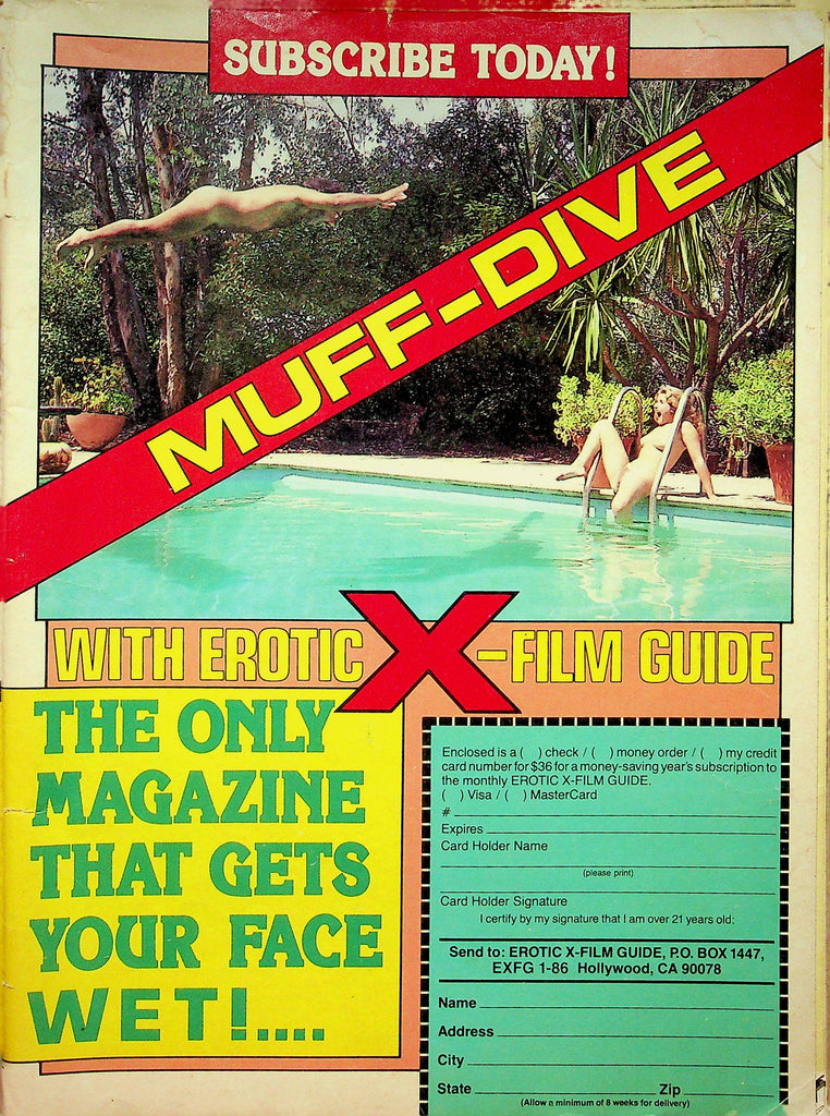 Adult Video Action Magazine Tiffany Blake & Hyapatia Lee August 1987 Good reader's copy 0629122RP