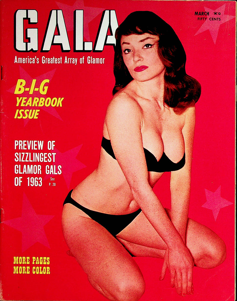 Gala Busty Magazine  Janet Dane / Glamor Gals Of 1963   March  Big Yearbook Issue
