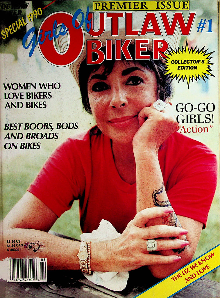 Girls Of Outlaw Biker Vintage Magazine  Liz Taylor  #1 Premier Issue Special 1990    062722lm-p
