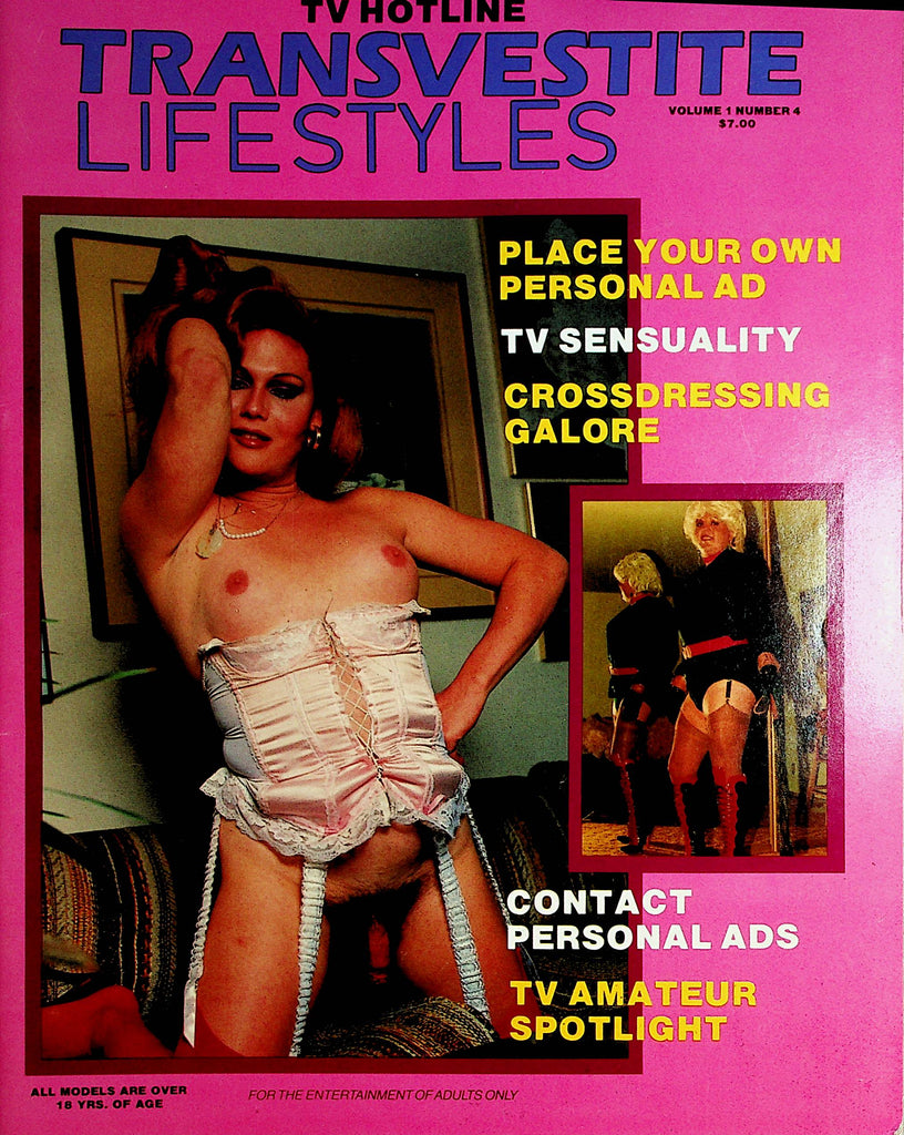 TV Hotline Transvestite Lifestyles Magazine  Crossdressing Galore / Ads vol.1 #4 1987  091120lm-sh2
