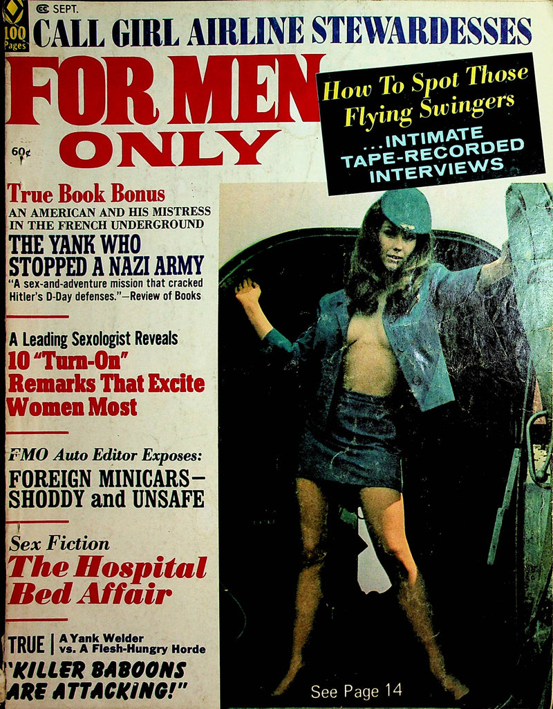 For Men Only Vintage Magazine  Flying Swingers  September 1970     112121lm-mp