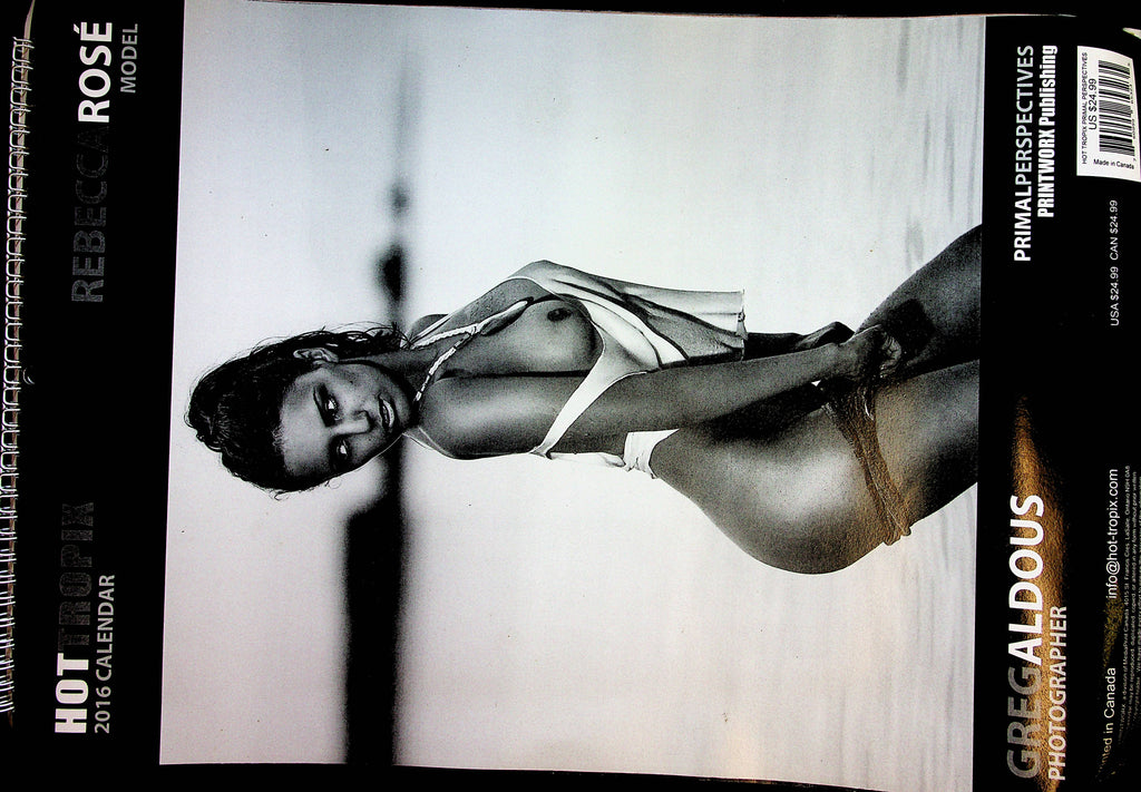 Hot Tropix 2015  Wall Calendar  18" x 12"  Cover Model Rebecca Rose     041323lm-pcal