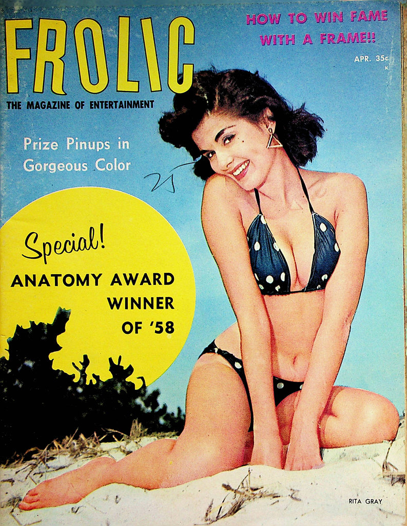 Frolic Vintage Magazine  Cover Girl Rita Gray  April 1958     032923lm-p2