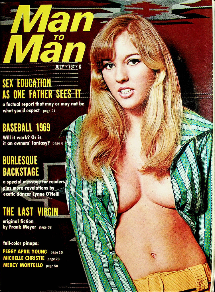 Man To Man Magazine Centerfold Girl Michelle Christie/ Baseball 69  July 1969    112321lm-dm