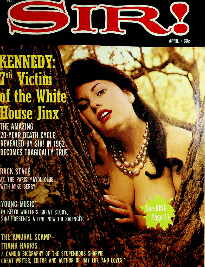 Sir! Magazine Kennedy 7th Victim White House Jinx/ June Palmer  April 1964   100121lm-dm