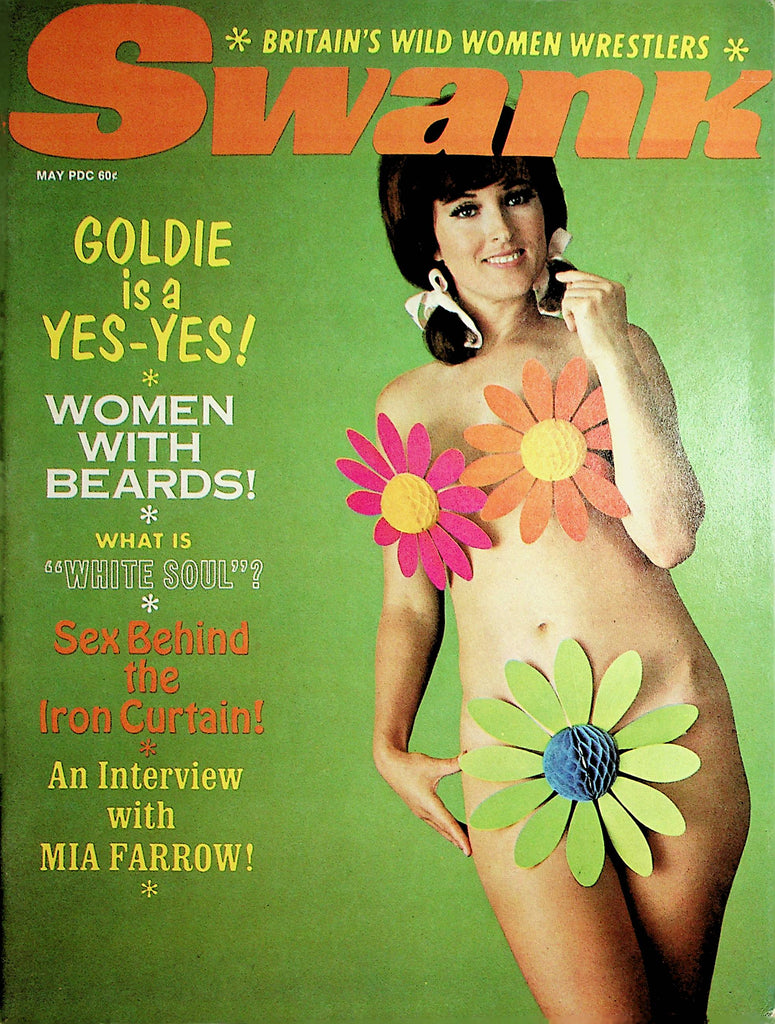 Swank Vintage Magazine  Centerfold Girl Roberta/ Mia Farrow Interview  May 1969    101221lm-dm