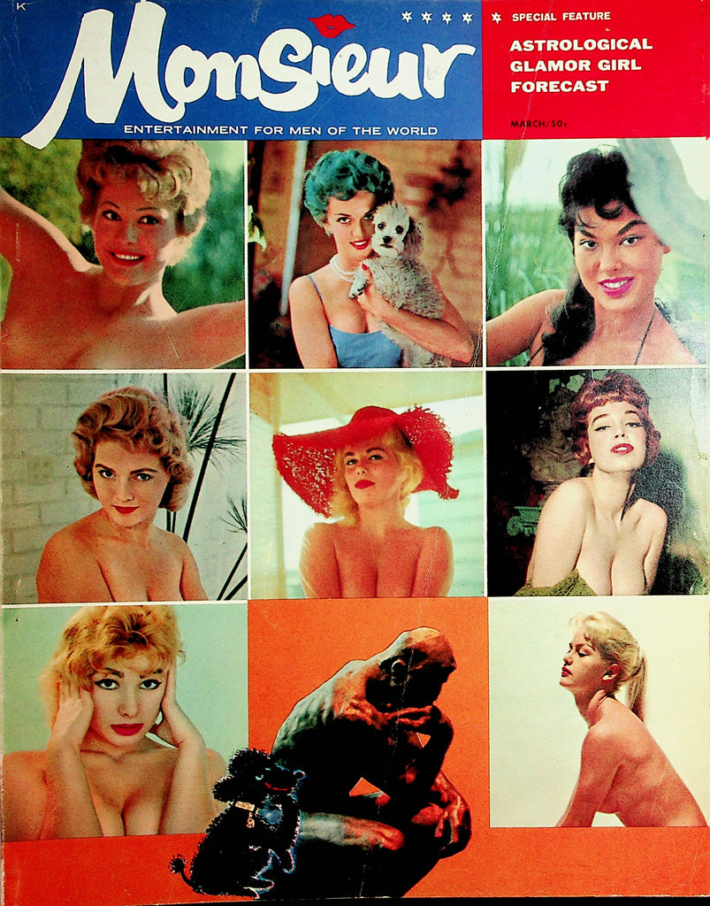 Monsieur Busty Vintage Magazine Astrological Glamor Girl Forecast  March 1960  101421lm-dm
