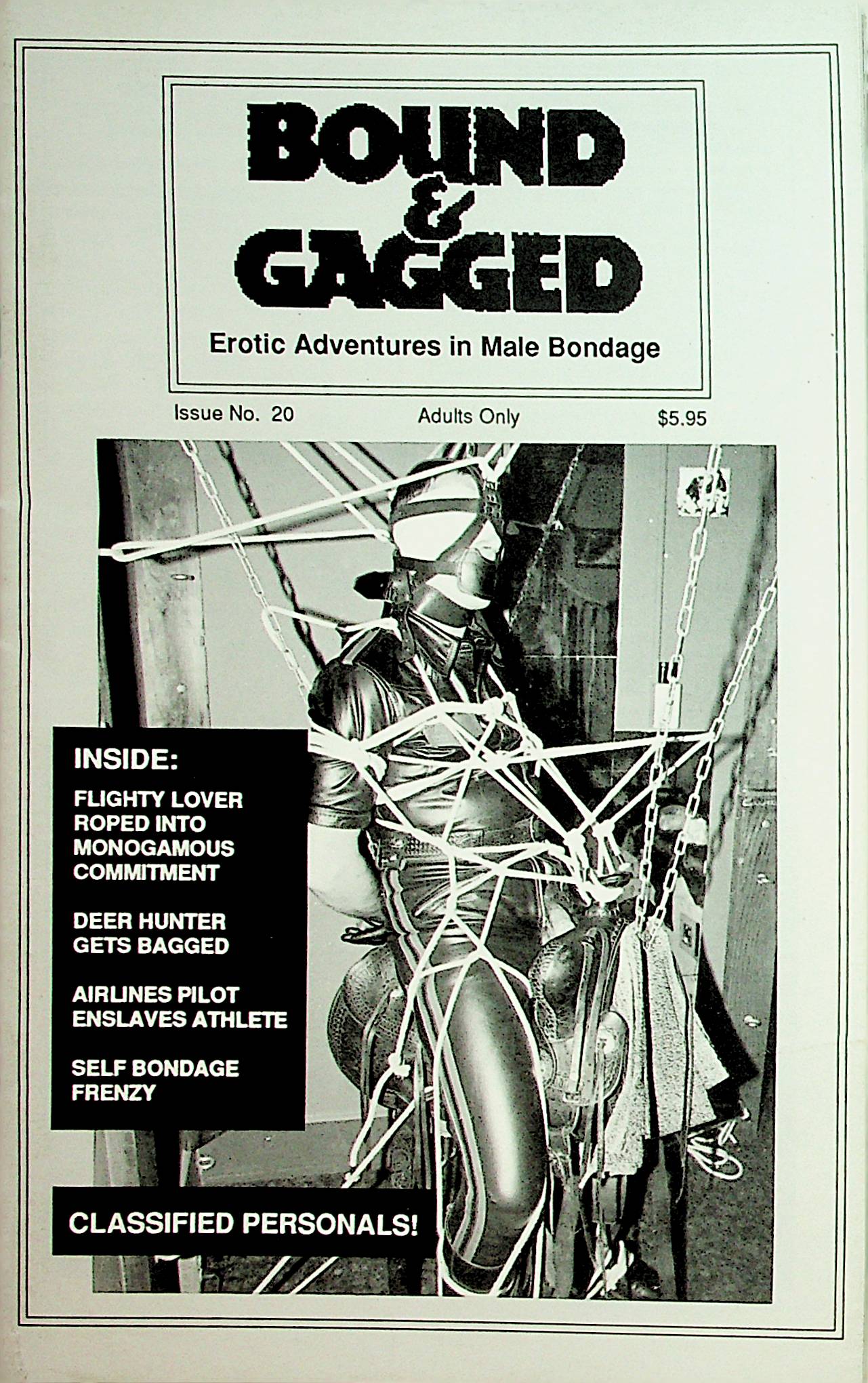 Bound & Gagged Gay Digest Erotic Adventures In Male Bondage #20 1991 1 –  Mr-Magazine