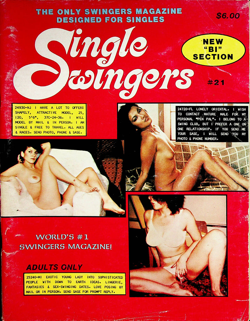 Single Swingers Contact Vintage Magazine  #21   1980's    083122lm-p
