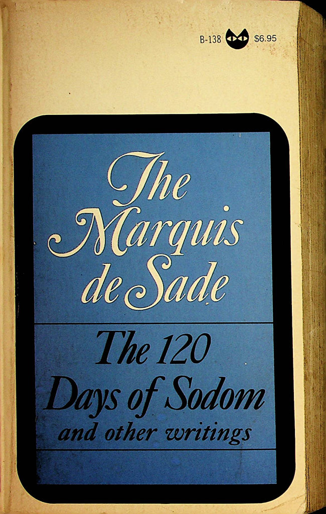 The Marquis de Sade Novel The 120 Days Of Sodom And Other Writings 1978 Grove Press   110921lm-dm