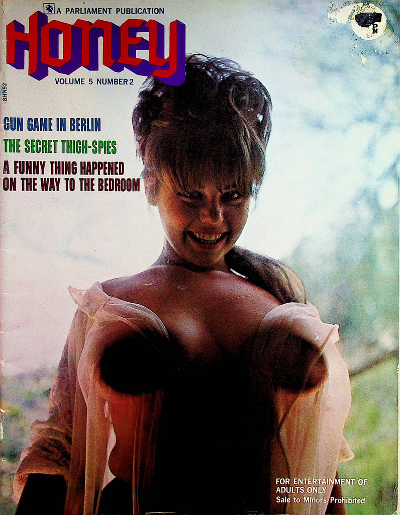 Honey Busty Adult Magazine  Centerfold  Black Net and Pink Flesh Riva Tolliver 1972  Parliament Publication   040823lm-p