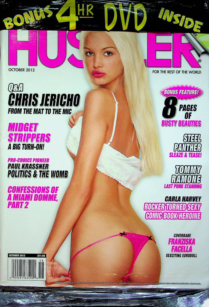 Hustler Magazine Franaziska Facella & Tommy Ramone October 2012 W/DVD 012323RP