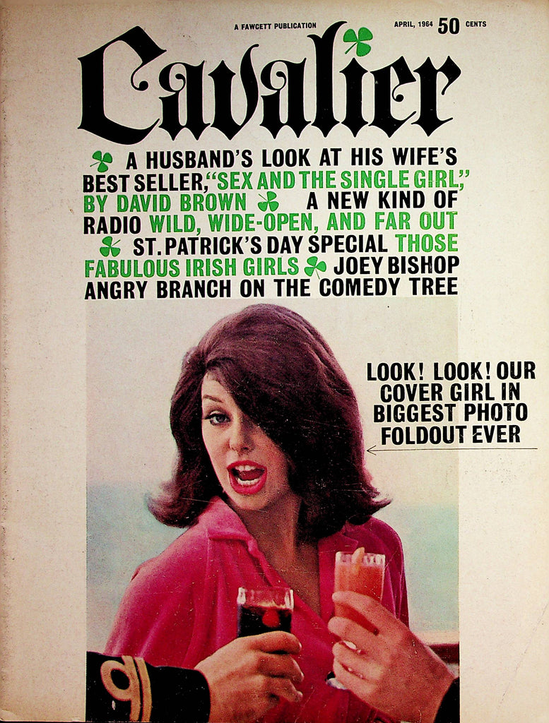 Cavalier Busty Vintage Magazine  Cover and Centerfold Suzy Garrett  April 1964     080822lm-p4