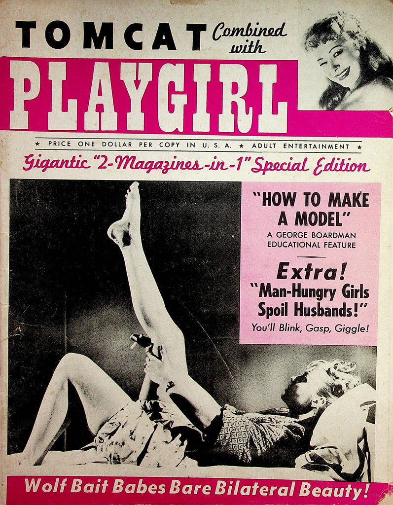 Tomcat Playgirl Vintage Magazine Covergirl Joanne Woodward / Gail West  vol.2 #8 1957 122222lm-p2