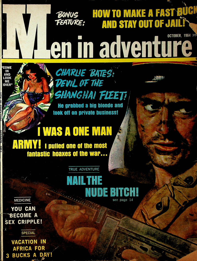 Men In Adventure Vintage Magazine   Charlie Bates: Devil Of The Shanghai Fleet  October 1964  112121lm-mp
