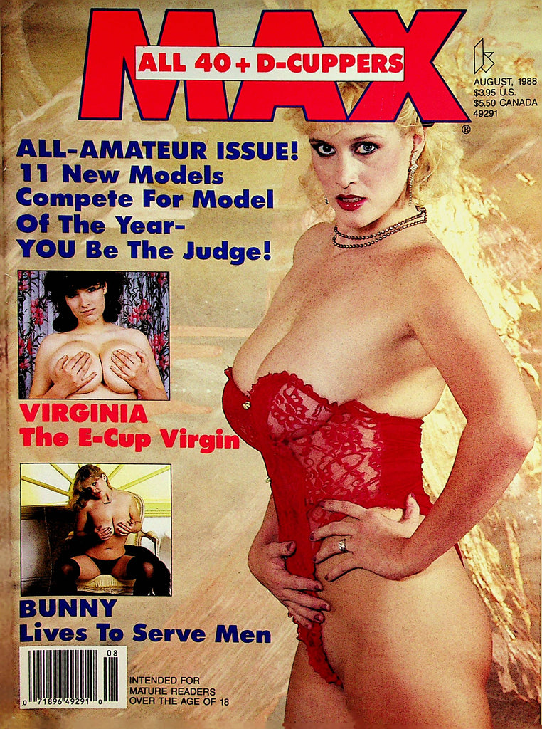 Max Busty Magazine    Virginia Bell / Bunny   August 1988     101422lm-p