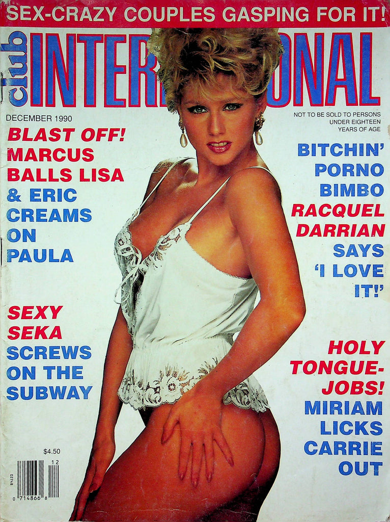 Club International Magazine Marcus Lisa & Seka & Racquel Darrian December 1990 082222RP