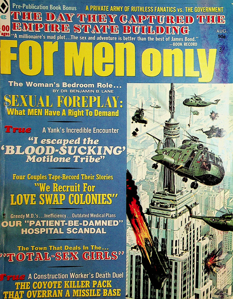 For Men Only Vintage Magazine  The Day They Captured The Empire State Building  August 1970    112121lm-mp