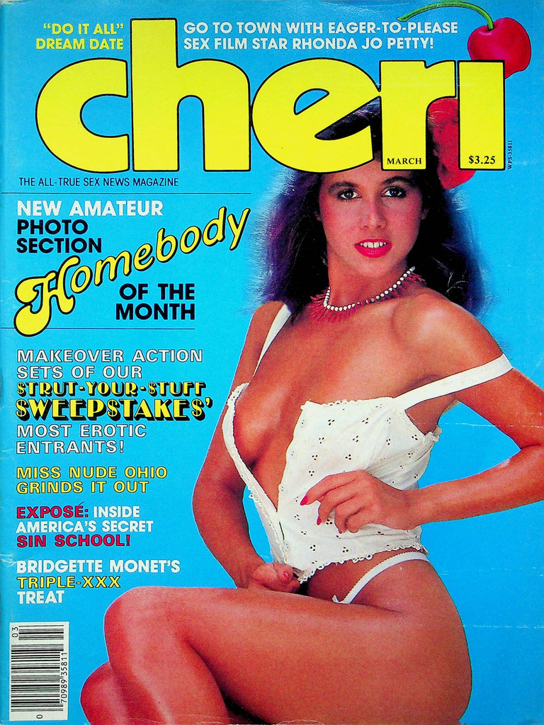 Cheri Magazine Homebody Of The Month & Bridgette Monet March 1984 090222RP
