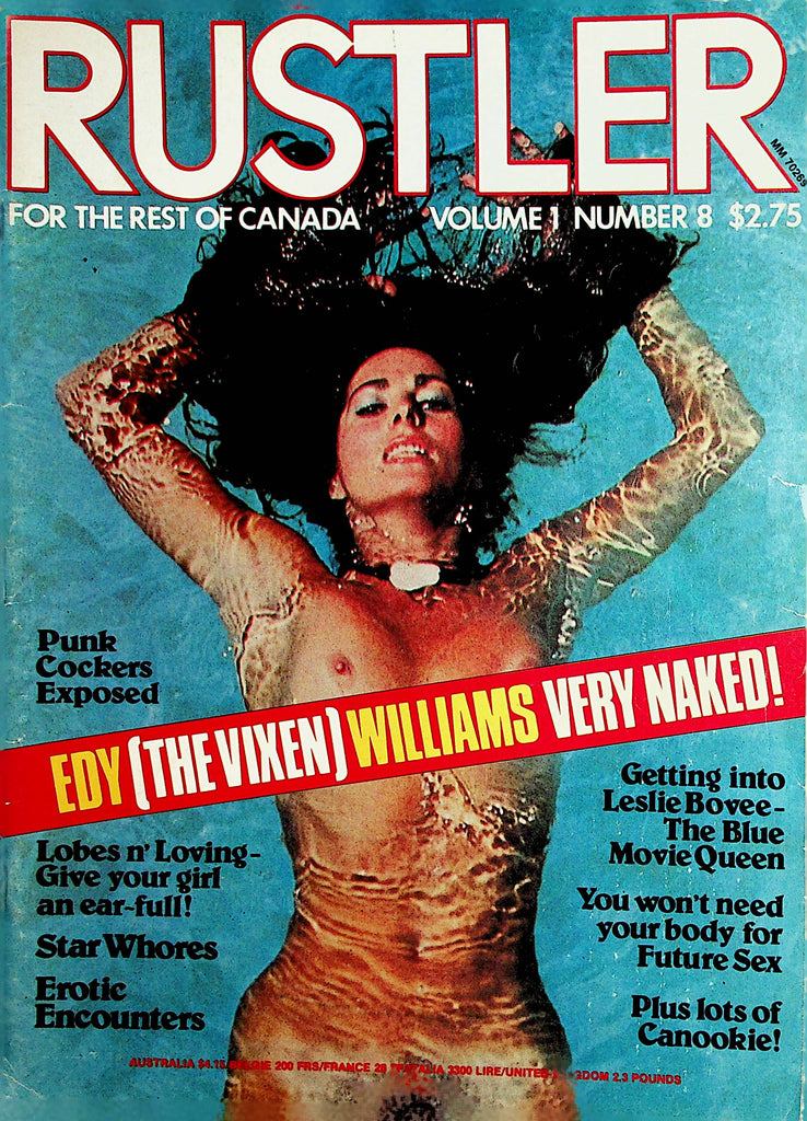 Rustler Magazine   Edy Williams Naked / Leslie Bovee  vol.1 #2    1980's      031022lm-p2