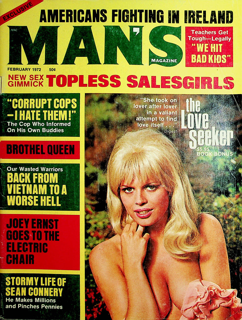 Man's Magazine  The Love Seeker / Stormy Life Of Sean Connery  February 1972    112021lm-dm2