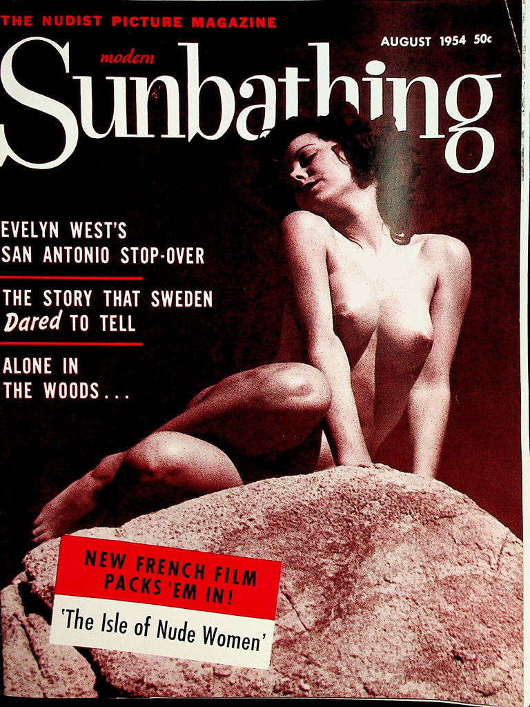 Modern Sunbathing Nudist Magazine  'The Isle Of Nude Women' August 1954  082621lm-dm