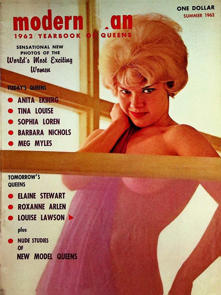 Modern Man 1962 Yearbook Of Queens Anita Ekberg / Tina Louise / Sophia Loren  Summer 1962       022623lm-p