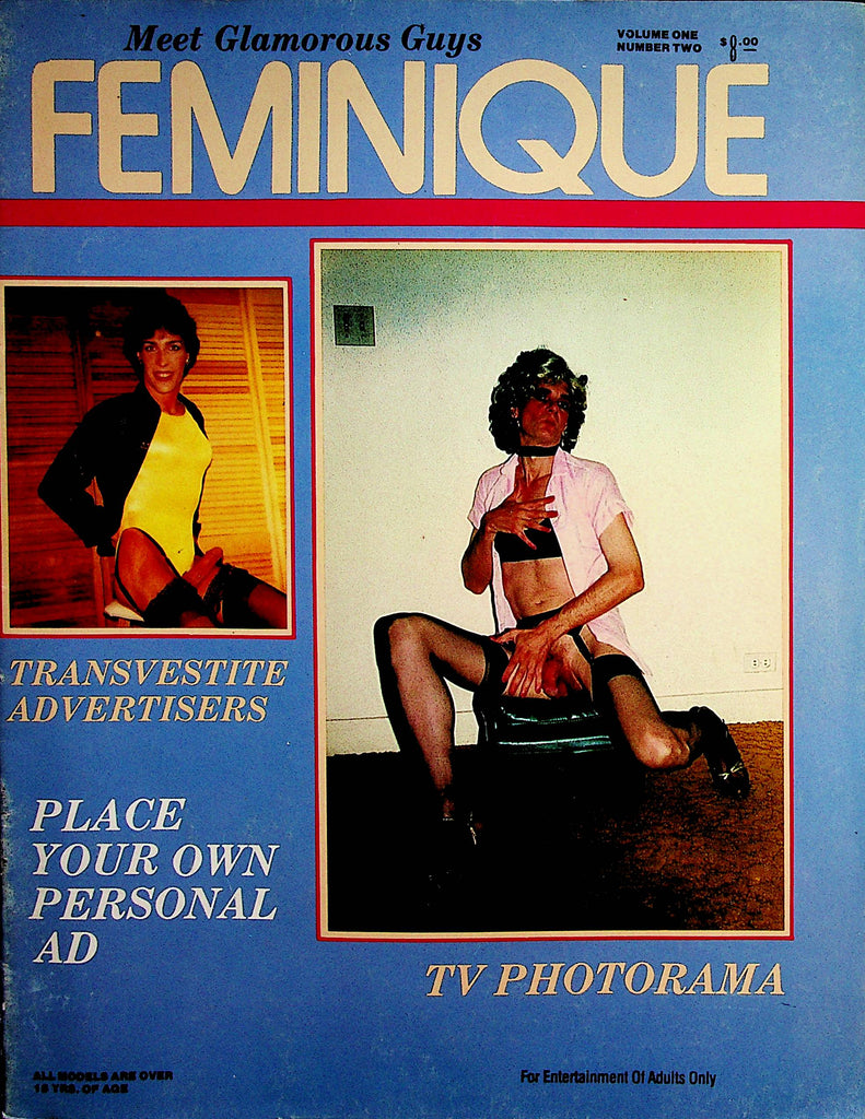 Feminique Tranny Contacts Magazine   Meet Glamorous Guys  vol.1 #2  1988     111122lm-p