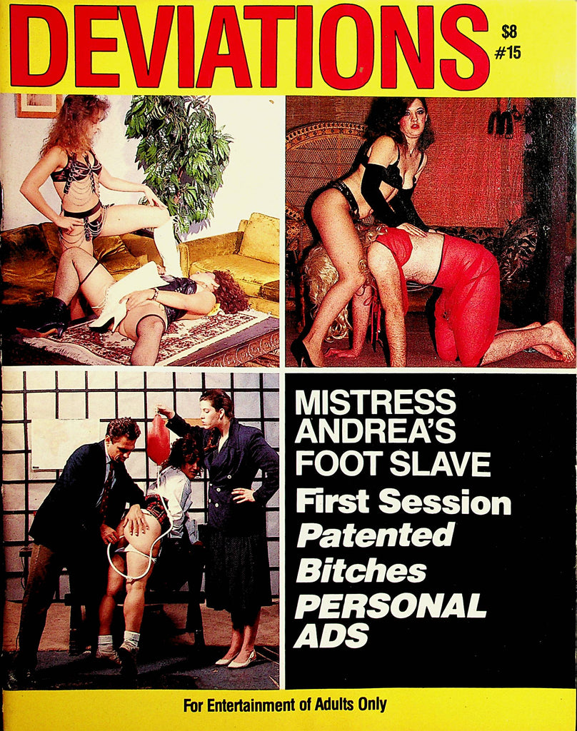 Deviations Fetish Magazine  Mistress Andrea's Foot Slave  #15  1980's   010722lm-dm