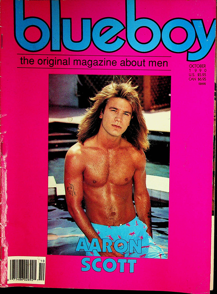 Blueboy Gay Magazine  Coverguy Aaron Scott  October 1990  090222lm-p