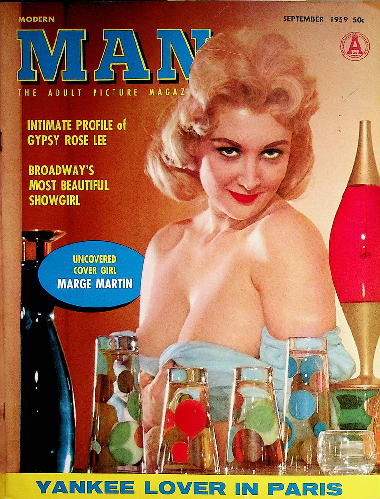 Modern Man Magazine Cover Girl Marge Martin / Profile Of Gypsy Rose Lee  September 1959     071422lm-p