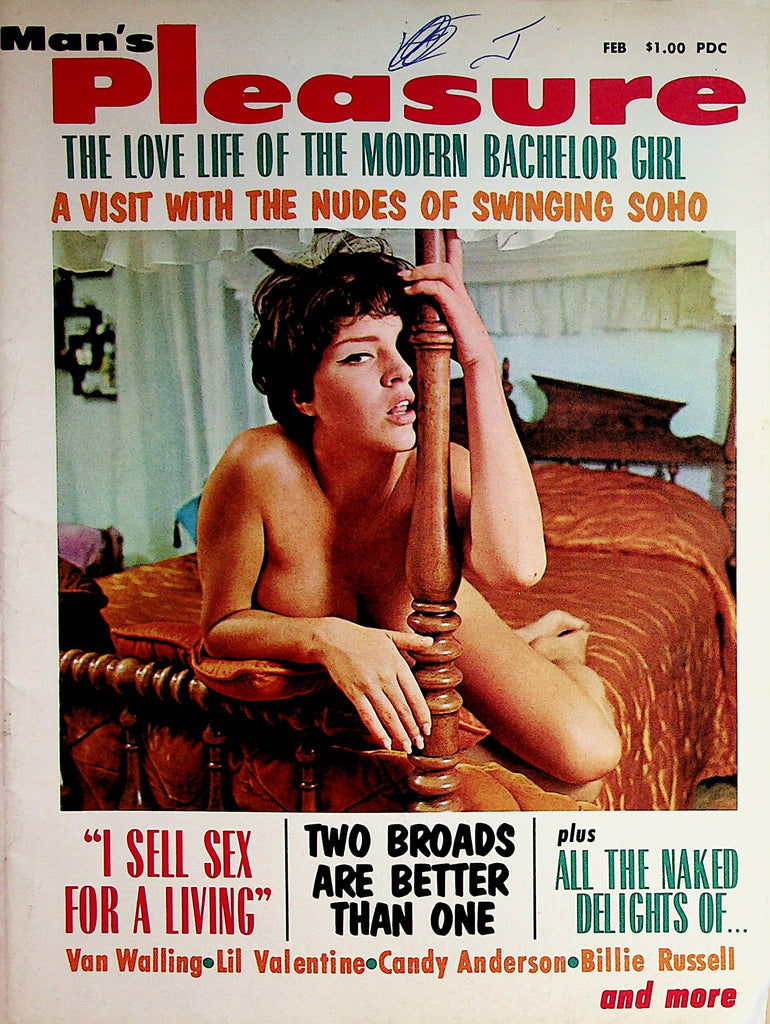 Man's Pleasure Busty Magazine  Centerfold Girl Van Walling  February 1971   062522lm-p