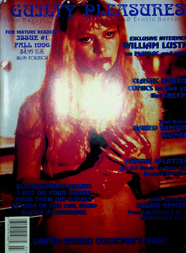 Guilty Pleasures Magazine Issue #1 William Lustig & Laura Gemser Fall 1996 010223RP
