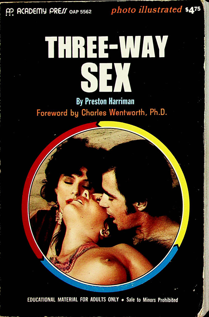 Three-Way Sex Adult Book By Preston Harriman 1972 Photo Illustrated Academy Press    022823lm-p2