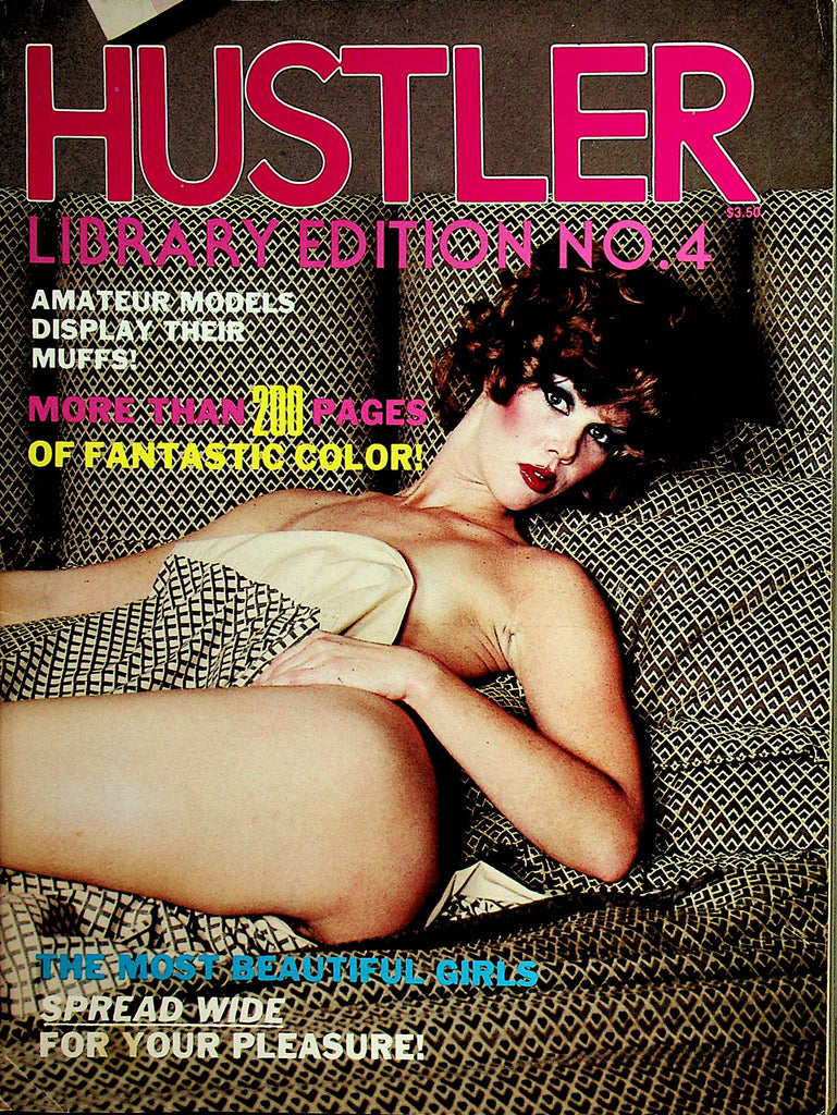 Hustler Library Edition  Beautiful Girls Spread Wide  #4 June 1977  200 Pages!   041522lm-p