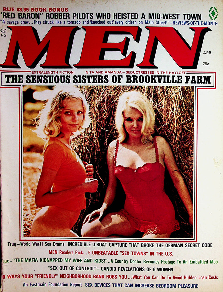 Men Vintage Magazine Sensuous Sisters  Nita And Amanda  April 1974   071722lm-p