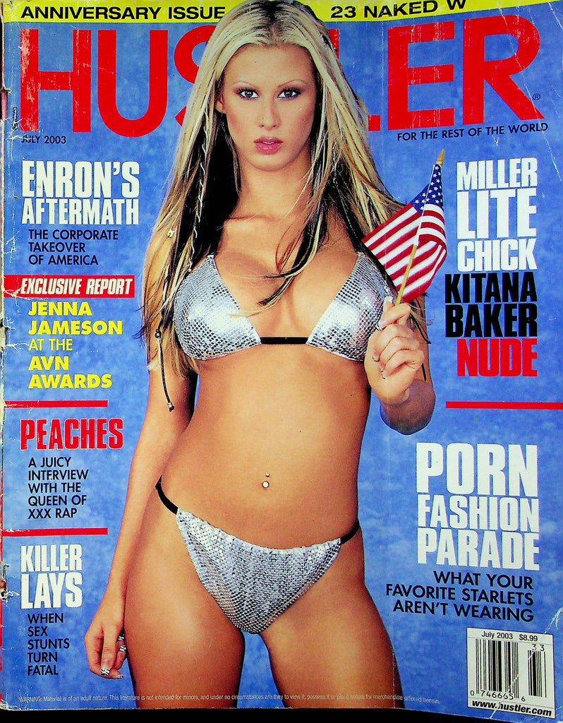 Hustler Magazine Anniversary Issue Kitana Baker & Peaches Interview July 2003 022123RP