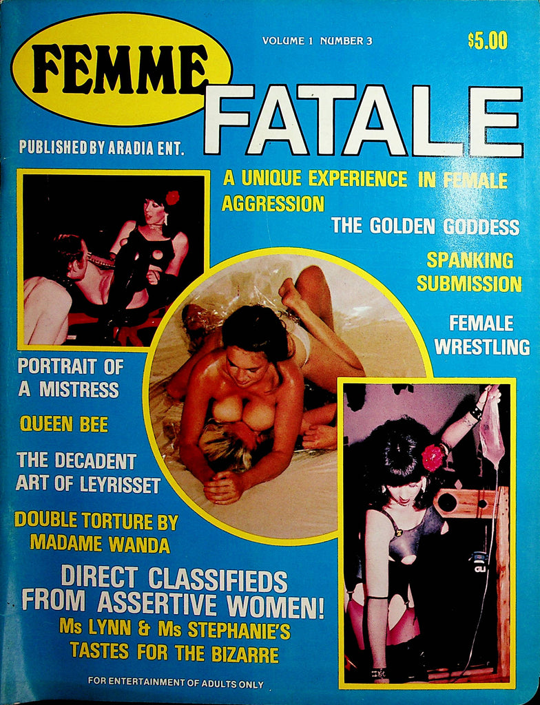 Femme Fatale Magazine  Queen Bee/ Double Torture By Madame Wanda  vol.1 #3 1980's   010822lm-dm