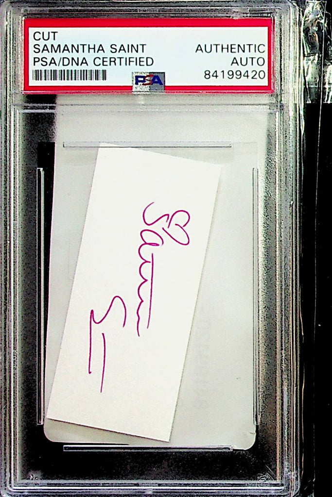 Playboy Playmate Samantha Saint - Autographed Cut - PSA Authentic 011323lm-p